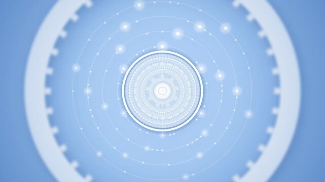 HUD graphic interface tunnel zoom seamless loop motion background