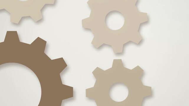 Interconnected gear cog wheels seamless loop motion background