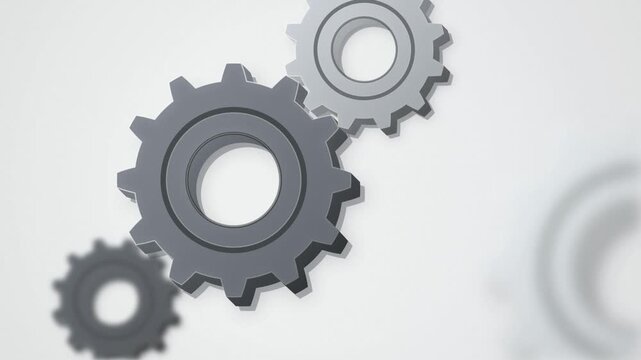Mechanical cogs gears meshing seamless loop motion background