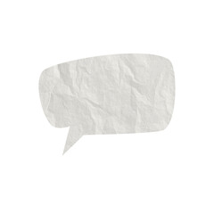 Fototapeta premium White crumpled paper speech bubble scrapbook collages element