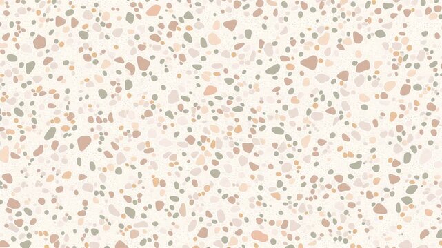 Warm Ivory Terrazzo Texture With Large Soft Neutral Stone Chips