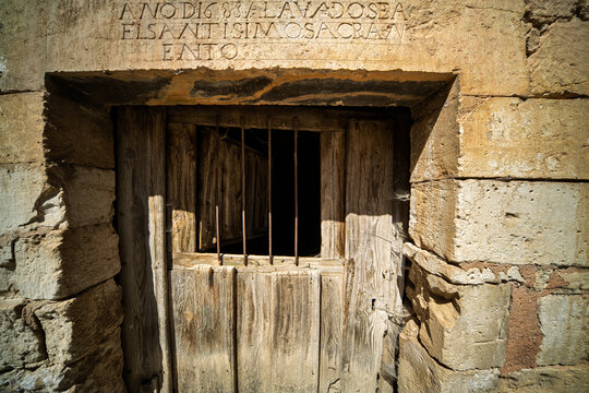 Ancient Stone House, 1683 Religious Lintel, Santo Domingo de Silos
