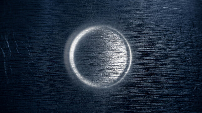 Brushed Texture Glowing Ring Dark Blue
