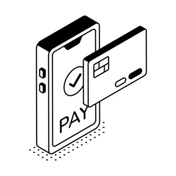 An isometric card terminal with a payment card represents electronic transactions, card processing, checkout payments, and digital finance services.