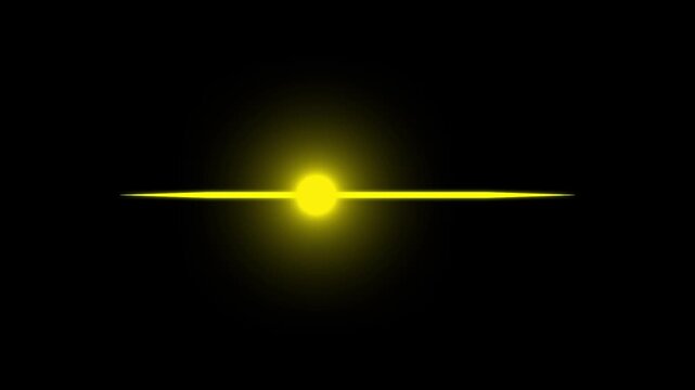 Abstract cinematic lens flare effects featuring beautiful Yello starbursts, optical glow, and radiant light rays moving across a black background. Perfect for screen overlays, transitions, visual effe