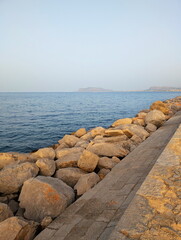 Fototapeta premium Palermo Seascape Coastal Rocks Walkway Mediterranean