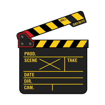 Film Production Slate Clapperboard Scheduling Document for Movie Scene Filming Day Night Details