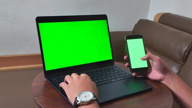 businessman working on laptop