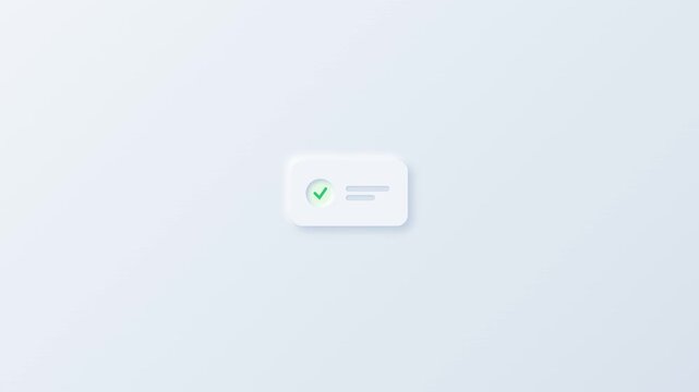 Minimalist green checkmark icon on white button, perfect for websites, apps, presentations, and business designs needing a simple affirmation symbol.