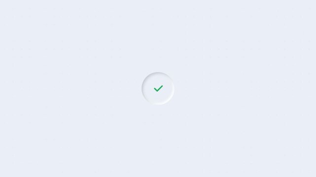 Web and mobile app design. Clean, simple, and elegant blue background with a green checkmark button for confirmation icons.