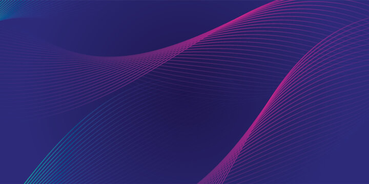 Premium abstract blue and purple background with flowing lines. Dynamic waves. Vector illustration.