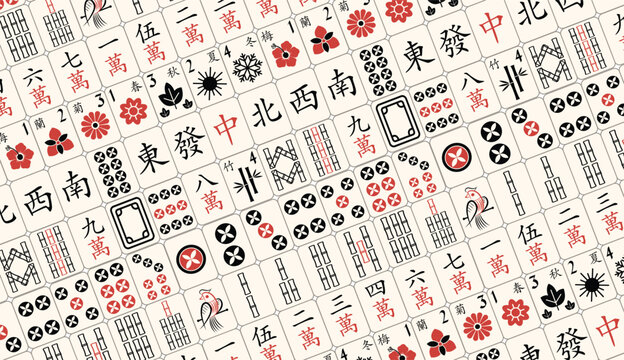 mahjong dice 日本式の麻雀牌