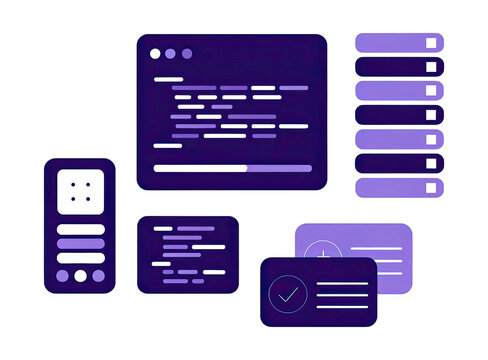 Digital planning and software development priorities with code blocks and task cards