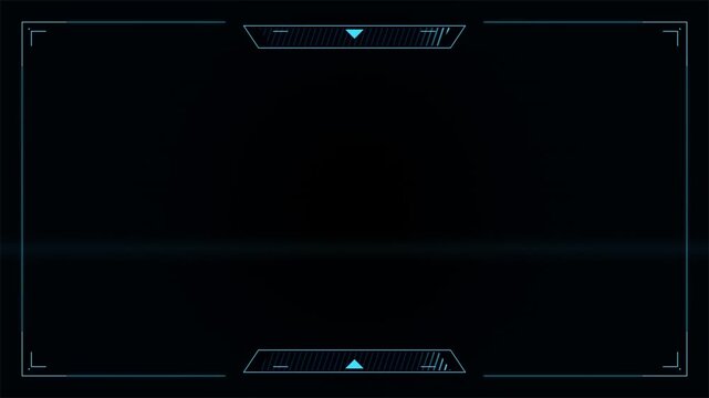 Neon glowing webcam border overlay Background  for Presentations. 4k video