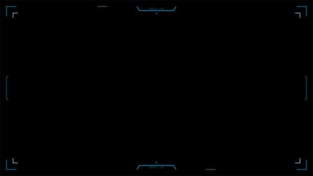  glowing neon blue webcam border overlay for streaming. Animation Border gaming overlay 4k video