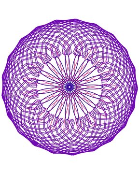 pattern guilloche square Intricate Purple Geometric Pattern with Radial Lines
