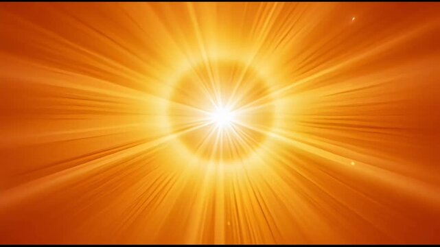 The video features a sequence of images showcasing a bright, radiant light source emitting intense, concentrated rays