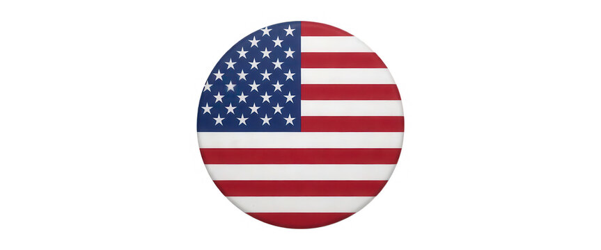Circular American Flag Transparent Background
