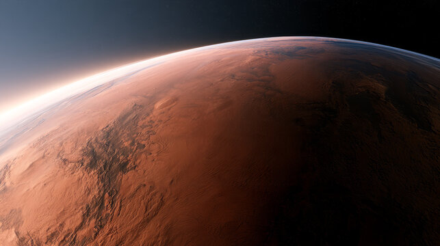 Concept illustration of planetary motion in space, Space Science Popularization Illustrations