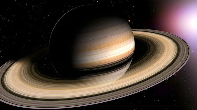 Concept illustration of planetary motion in space, Space Science Popularization Illustrations