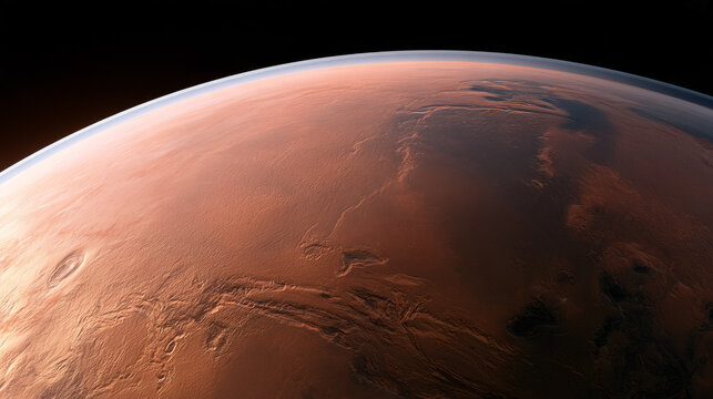 Concept illustration of planetary motion in space, Space Science Popularization Illustrations