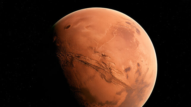 Concept illustration of planetary motion in space, Space Science Popularization Illustrations