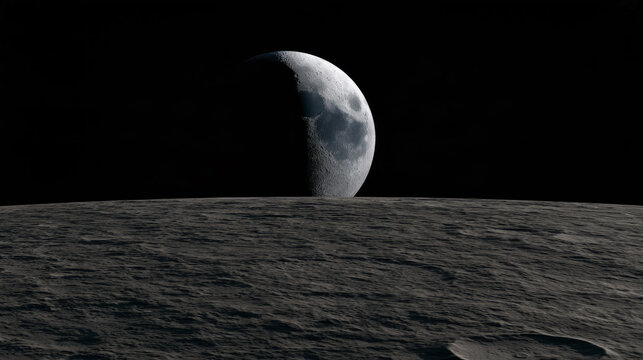 Concept illustration of planetary motion in space, Space Science Popularization Illustrations