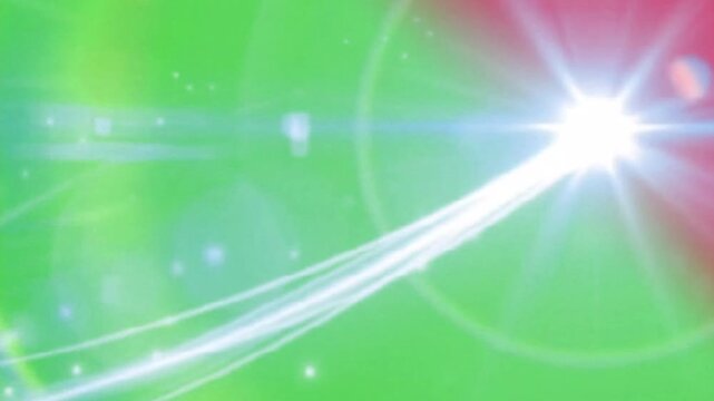 Green screen flowing light streak transition featuring bright curved trails, glowing particles, and dynamic movement across the frame. Ideal for chroma key compositing, cinematic transitions, motion g