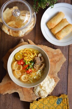 Bowl of soto mie Bogor 