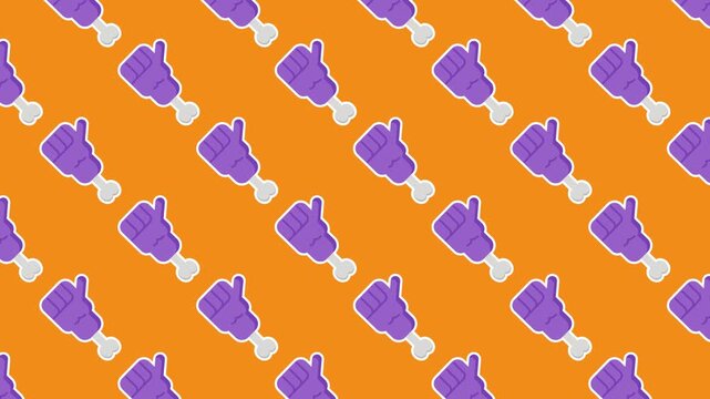 Seamless Loop of Animated Halloween Hand