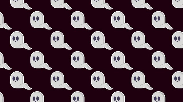 Seamless Loop of Animated Halloween Ghost