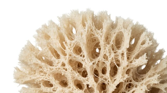 Natural organic sea sponge with highly detailed porous texture