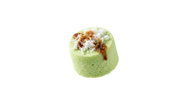 Traditional Indonesian Green Sponge Cake Putu