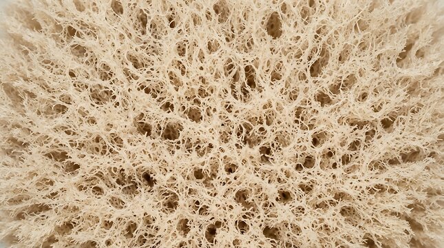 Close-up macro of natural sea sponge texture showing intricate porous organic patterns