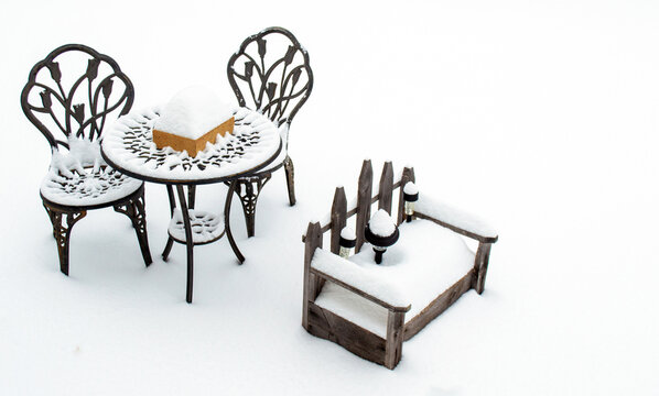 Snow scene with a quaint atmosphere