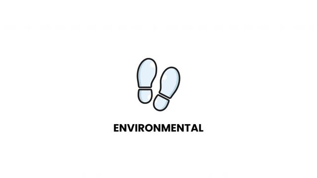 Light blue footprint icon for environmental impact awareness, carbon footprint awareness campaigns, ecofriendly businesses, sustainable brands, conservation organizations.