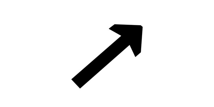 Black diagonal arrow pointing to upper right corner for navigation.