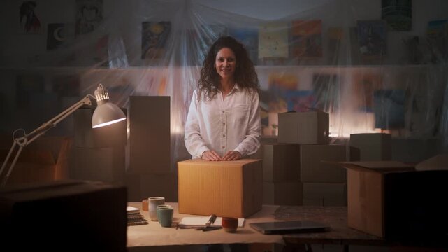Quiet Studio Environment With Packing Supplies Arranged For Smooth Product Shipment