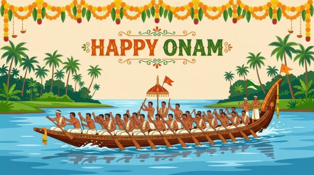 Onam Festival Boat Celebration