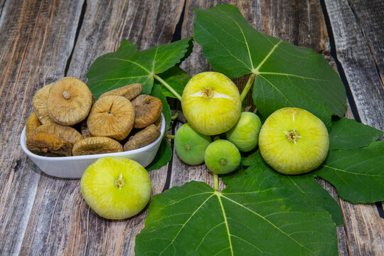 Studio shots of fresh and processed black and white figs&mdash;some of the most beloved fruits 'incir, kuru incir, siyah incir, beyaz incir'