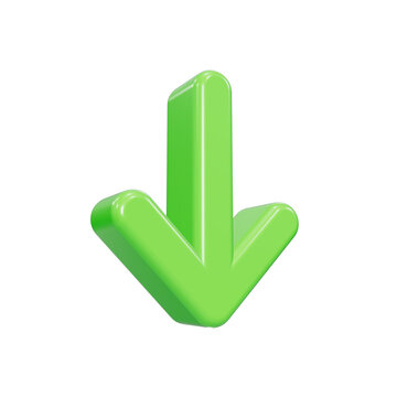 down arrow icon 3D rendering