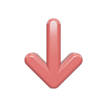 down arrow icon 3D rendering