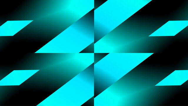 Modern cyan diagonal geometric background. Futuristic black speed line pattern backdrop. Abstract glossy blue banner template.