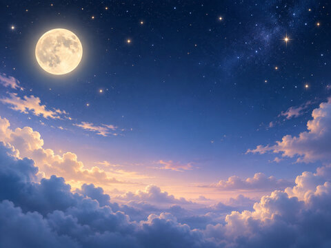 moon and clouds