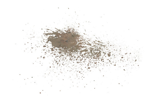  mud splash isolated transparency background.