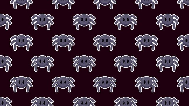 Seamless Loop of Animated Halloween Spider
