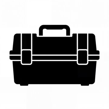 Toolbox silhouette icon for maintenance and repair service
