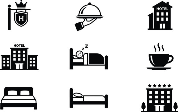 Information center and knowledge base icon set for corporate online technical support