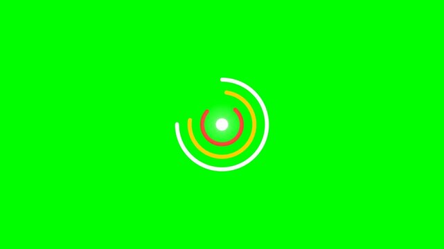Spinning Loading Spinner Rings Green Screen