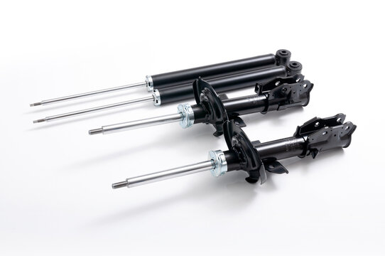 Car front and rear shock absorbers.